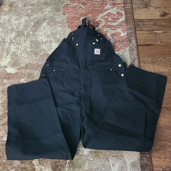 Carhartt Men's Zip To Thigh Bib Overall Unlined - Picture 5 of 6